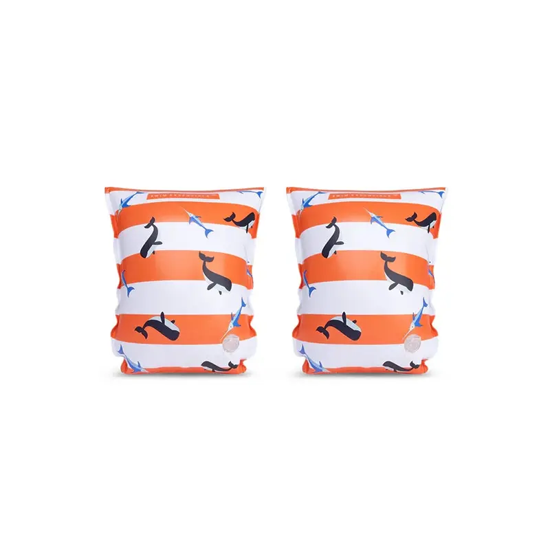 Brassards Rouge/Blanc Ocean Stripes - SWIM ESSENTIALS