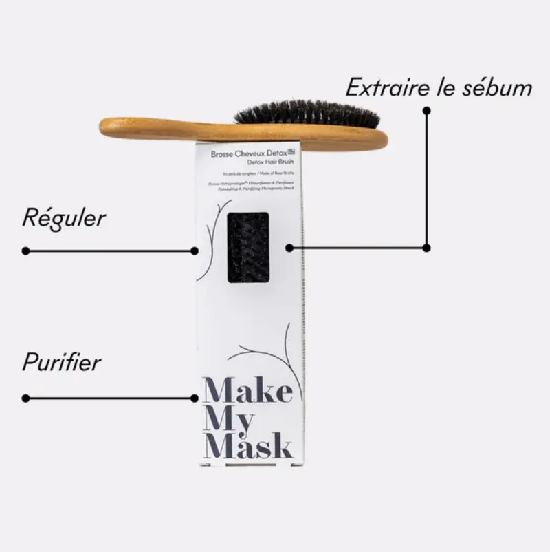 Brosse Détox en Bois à Poils de Sanglier