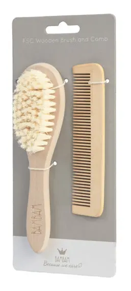 brosse et peigne en bois - Bam Bam