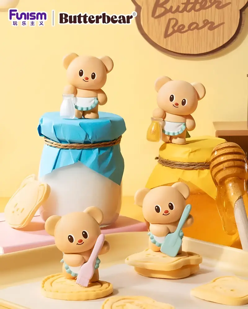 Butterbear - Figurine Kawaii Baked With Love Series - Pack de 3 figurines - Boîte Mystère