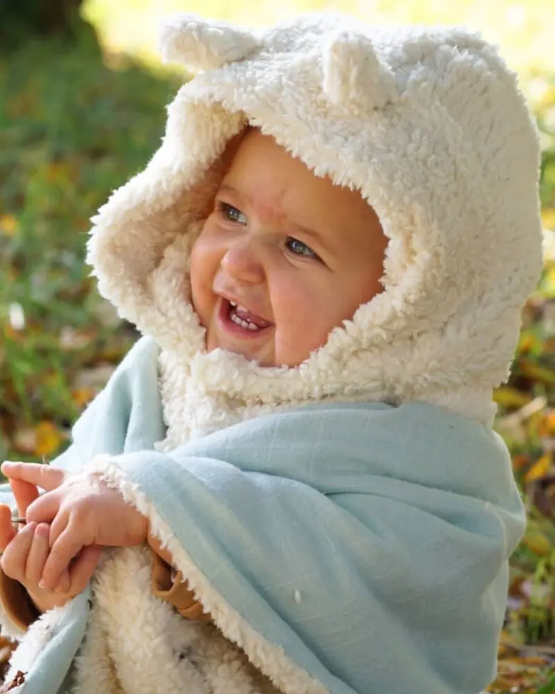 Cagoule Ourson bébé & enfant / Coton Bio