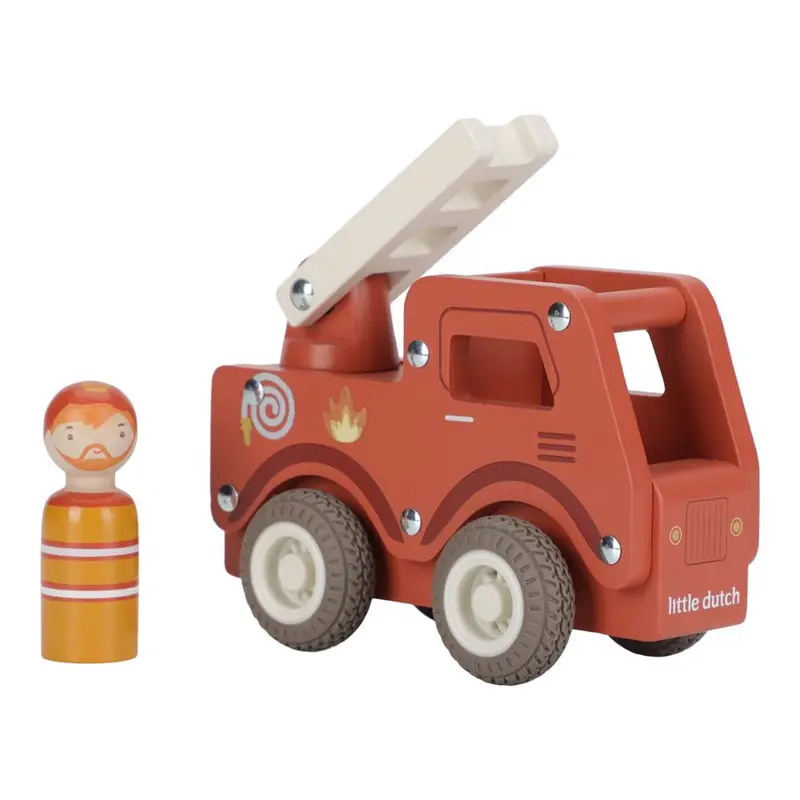 Camion de pompier en bois 1er âge - Little Dutch