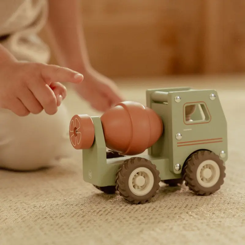Camion toupie en bois FSC – Jouet d’éveil et construction