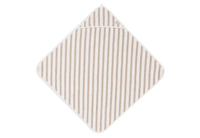 Cape de bain 75X75 Stripe olive green - Jollein