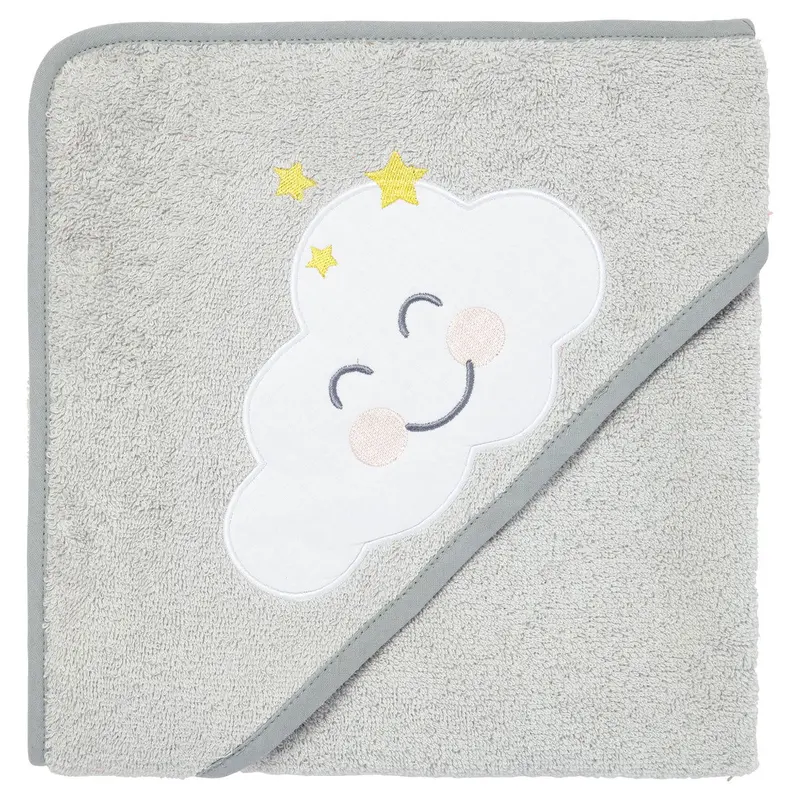 Cape de bain 80x80 cm Nuage brodé