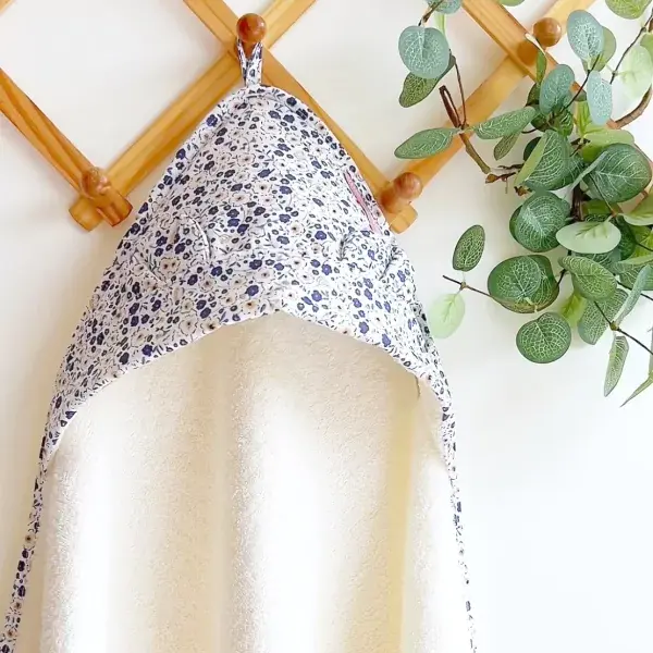 Cape de bain bébé coton bio Billie