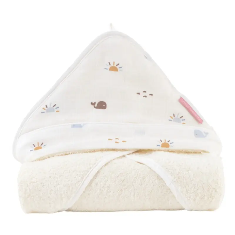 Cape de bain bébé coton bio malo