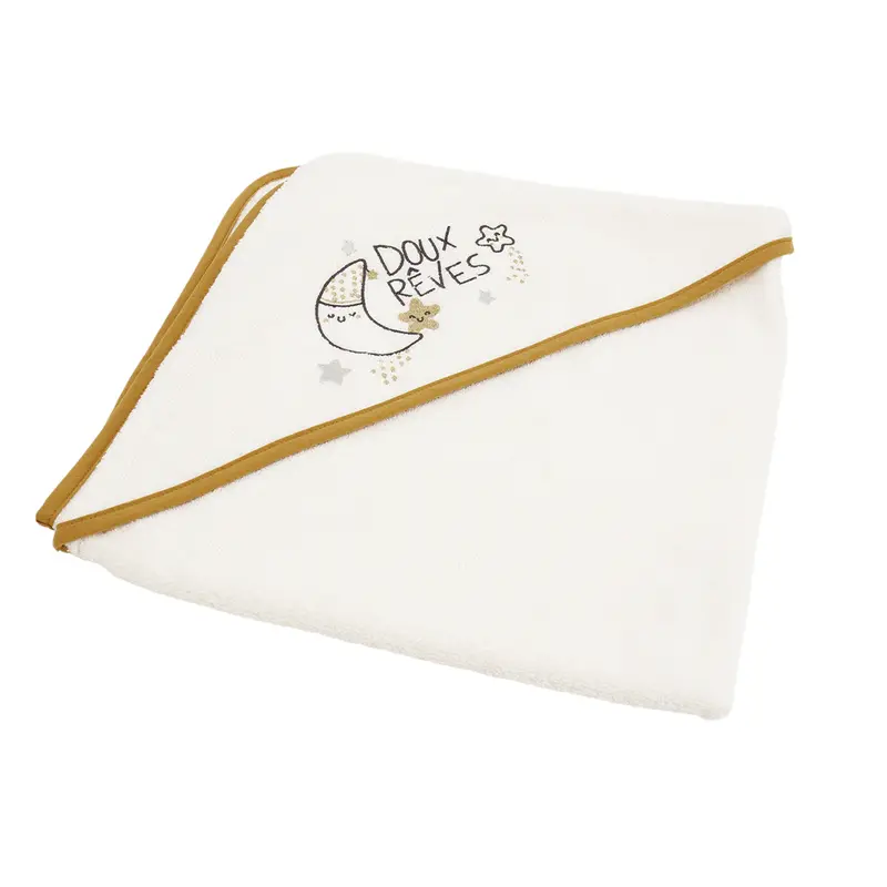 Cape de bain bébé Doux Rêves - Sortie de bain bébé 70x70 cm