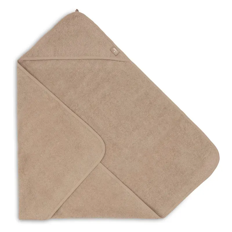 Cape de bain bébé en éponge 75x75cm – Milky Coffee