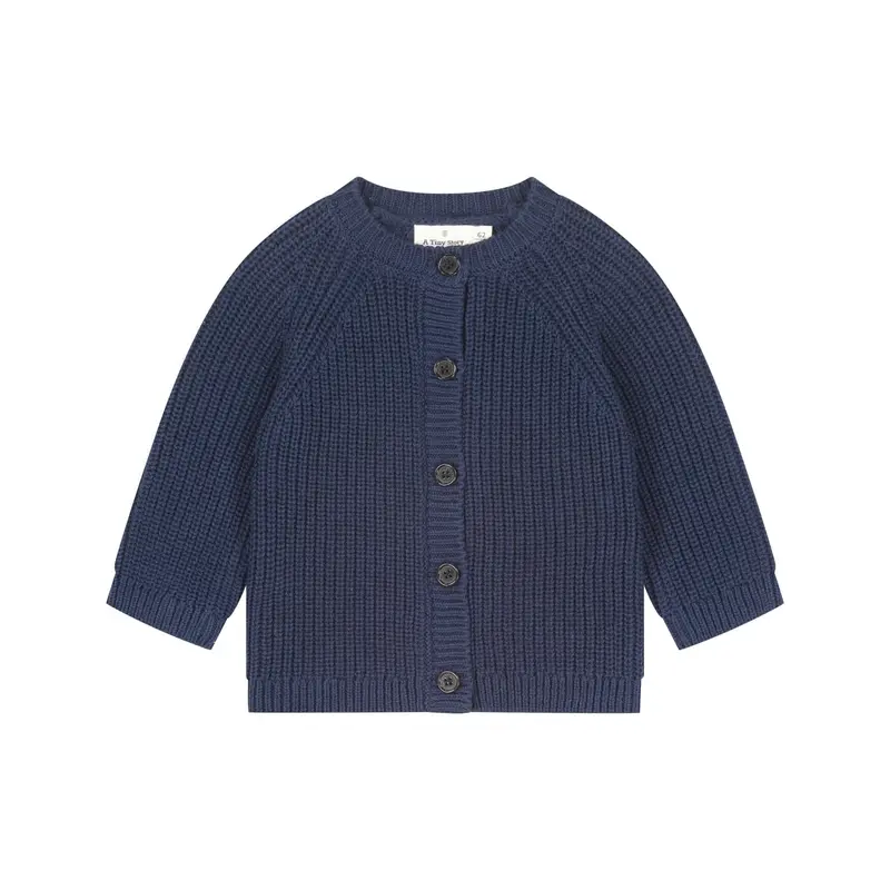 Cardigan bébé bleu foncé – A Tiny Story