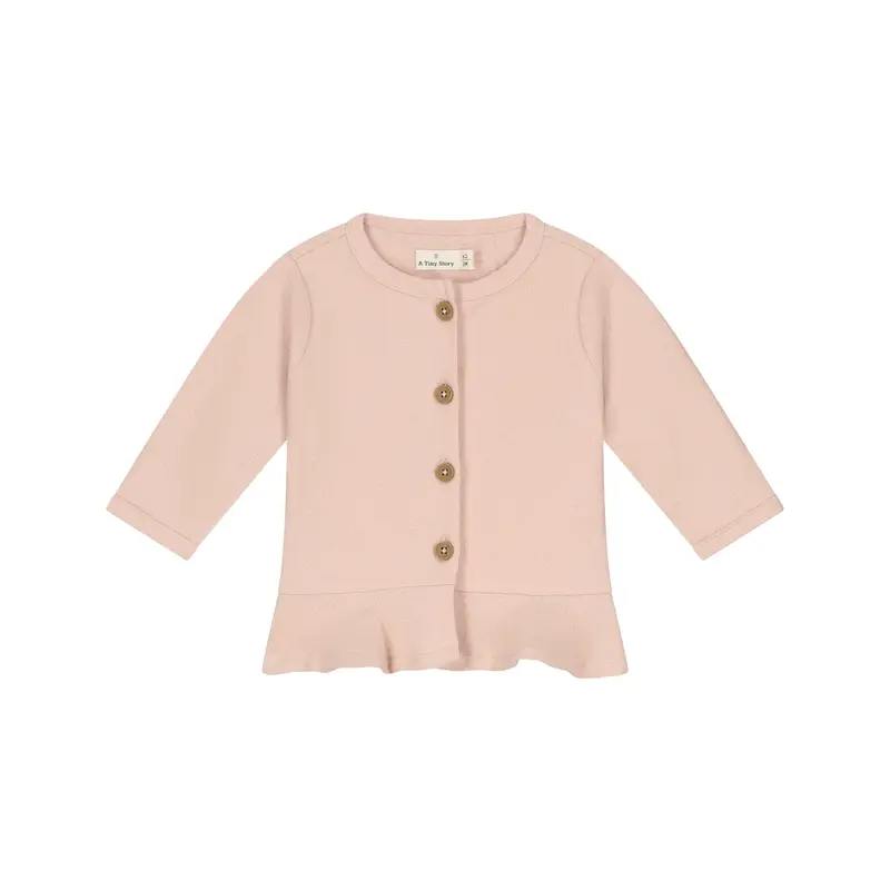 cardigan bébé old pink - A TINY STORY