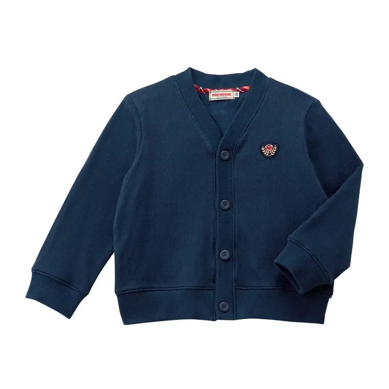 CARDIGAN BLEU MARINE LOGO M