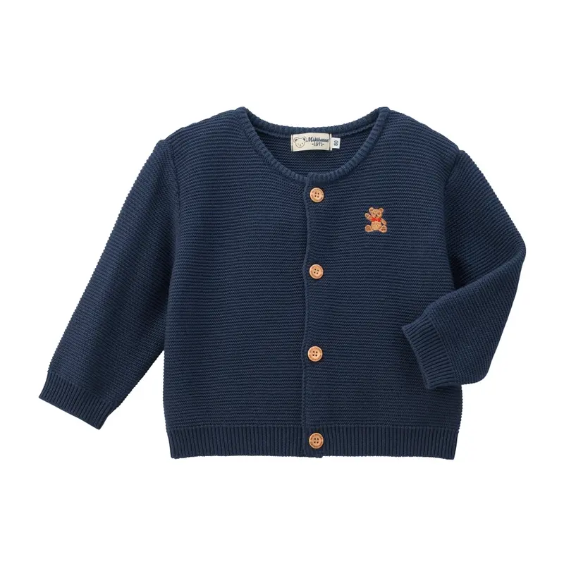 CARDIGAN COTON BLEU MARINE BEAR
