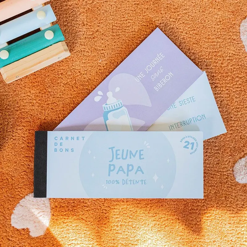 Carnet de Bons chéquier Jeune Papa