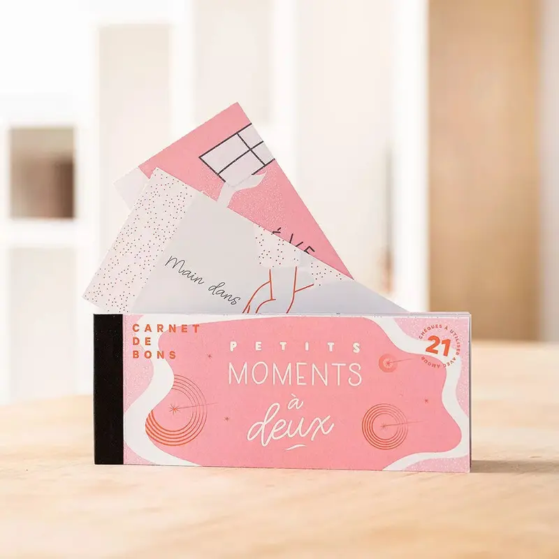 Carnet de Bons Chéquier Romantique Petits Moments à Deux