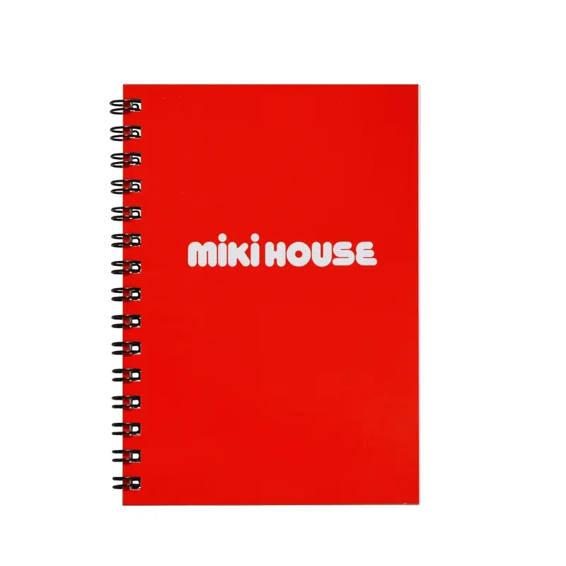 CARNET ROUGE À ANNEAUX MIKI HOUSE