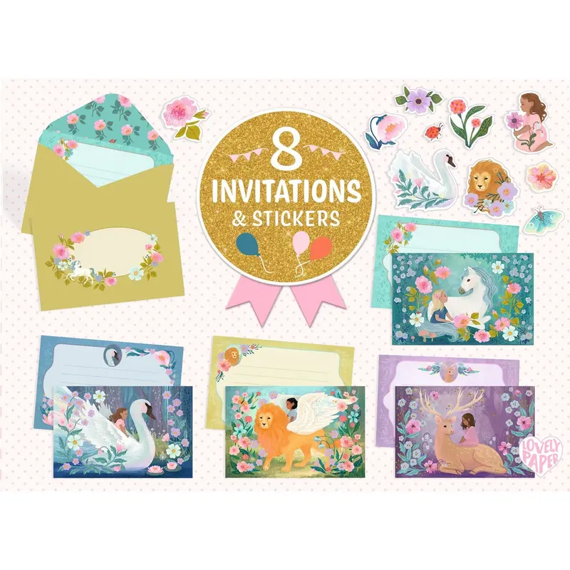 carte d'invitations Créatures merveilleuses - DJECO