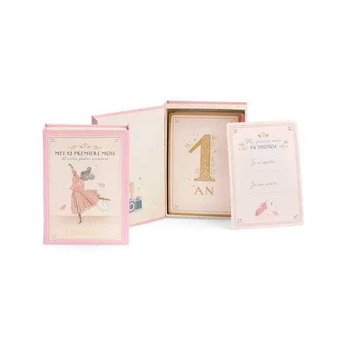 Cartes Mes 12 premiers mois la petite école de danse (30 cartes) - Moulin Roty