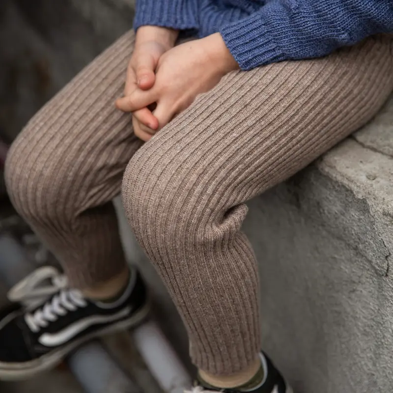 Cashmere Blend Recycled Juri Leggings - Taupe - 6m-8y