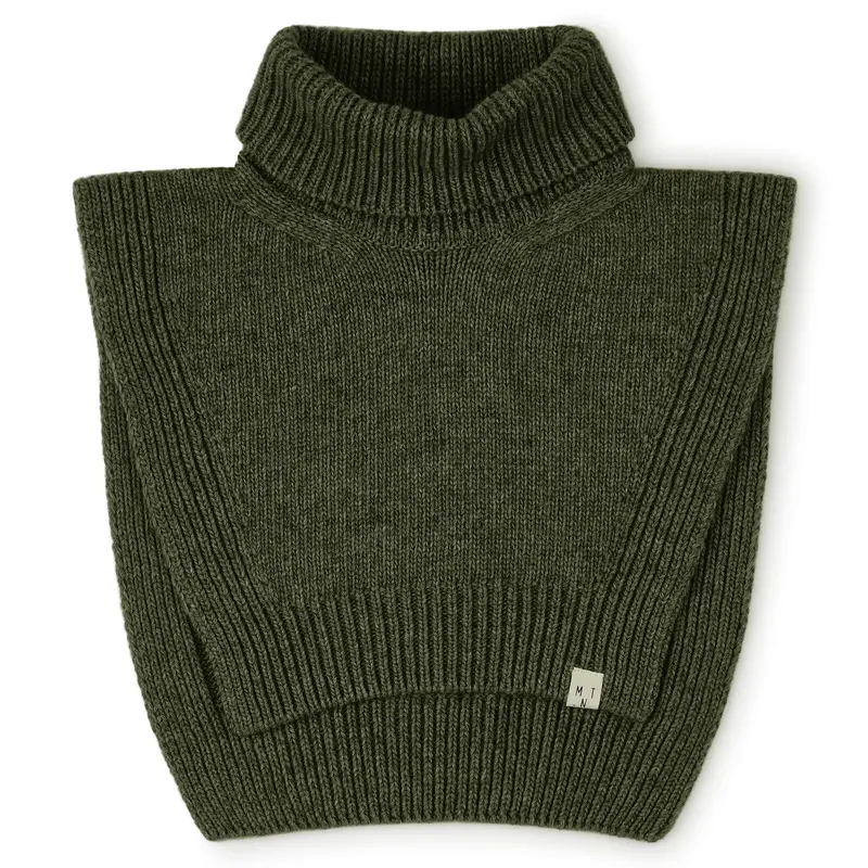 Cashmere Blend Recycled Neckwarmer - Loden Green - Baby only
