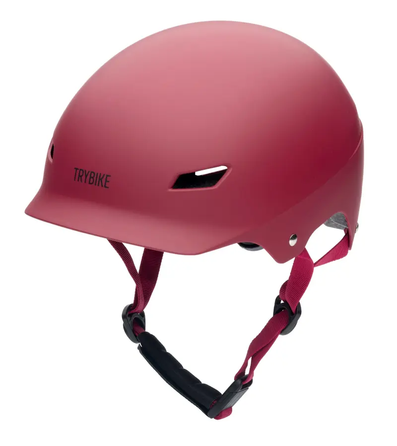 Casque rouge mat taille S/M - TRYBIKE