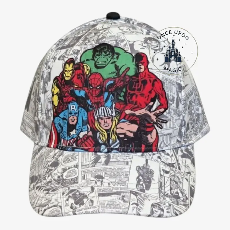 Casquette Marvel Comics Édition Vintage Avengers & Spider-Man — Disneyland Paris