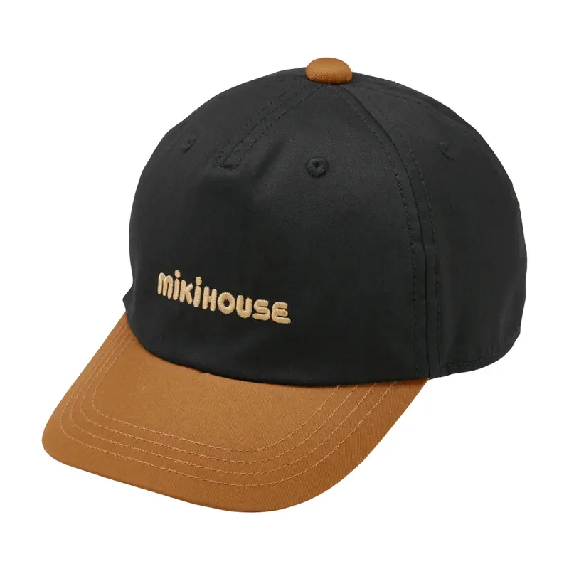 CASQUETTE NOIRE À CARREAUX MIKI HOUSE
