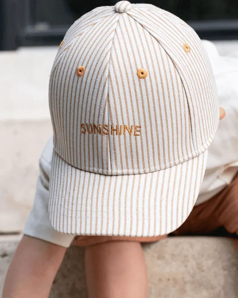 Casquette Sunshine à rayures jaune