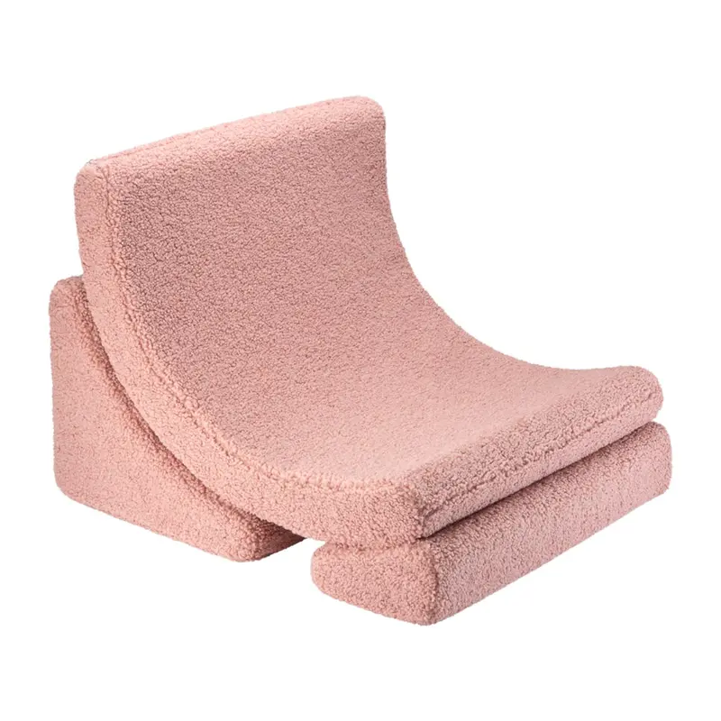 Chaise Lune Molletonné - Rose Goyave