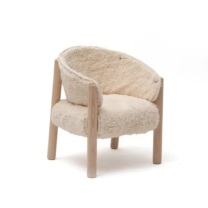 Chaise Saba Fur En Hêtre Brut