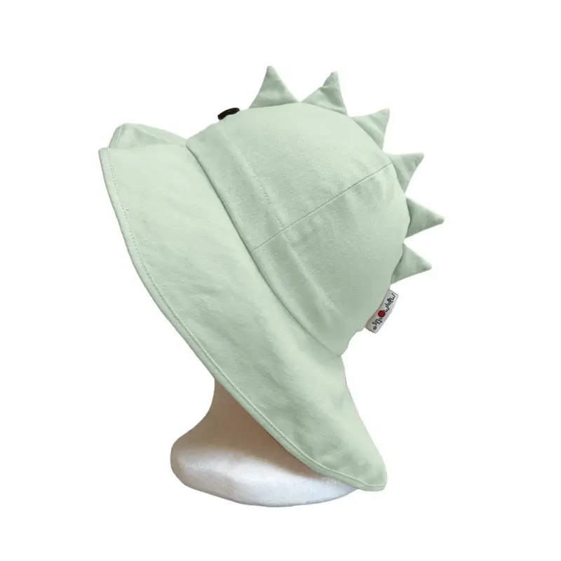 Chapeau de soleil évolutif en chanvre & coton bio Manymonths - DINO Light Jade
