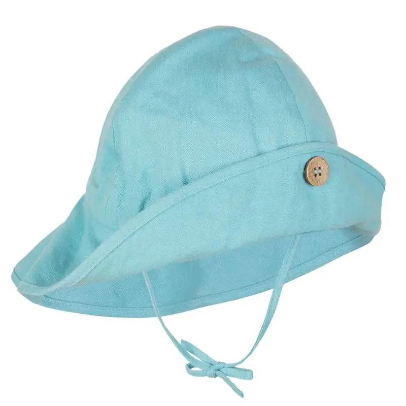 Chapeau de soleil évolutif en chanvre & coton bio Manymonths - Summer Angel Turquoise