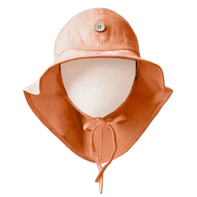 Chapeau de soleil évolutif en chanvre & coton bio Manymonths - Summer Ginger Orange