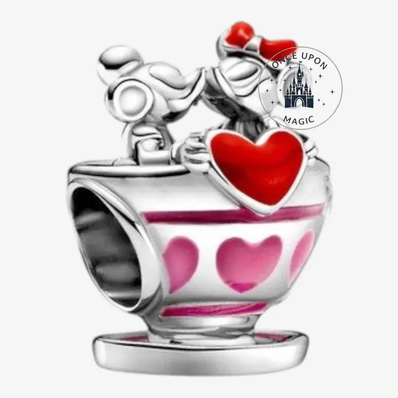 Charm Pandora Mickey et Minnie dans une tasse – Disneyland Paris