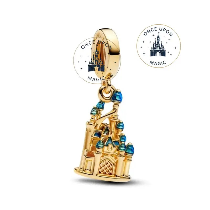 Charm pendant Pandora Château Belle au Bois Dormant doré – Disneyland Paris