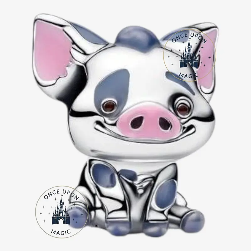 Charm Pua le Cochon Vaiana Pandora Disney — Argent 925 Émail Rose