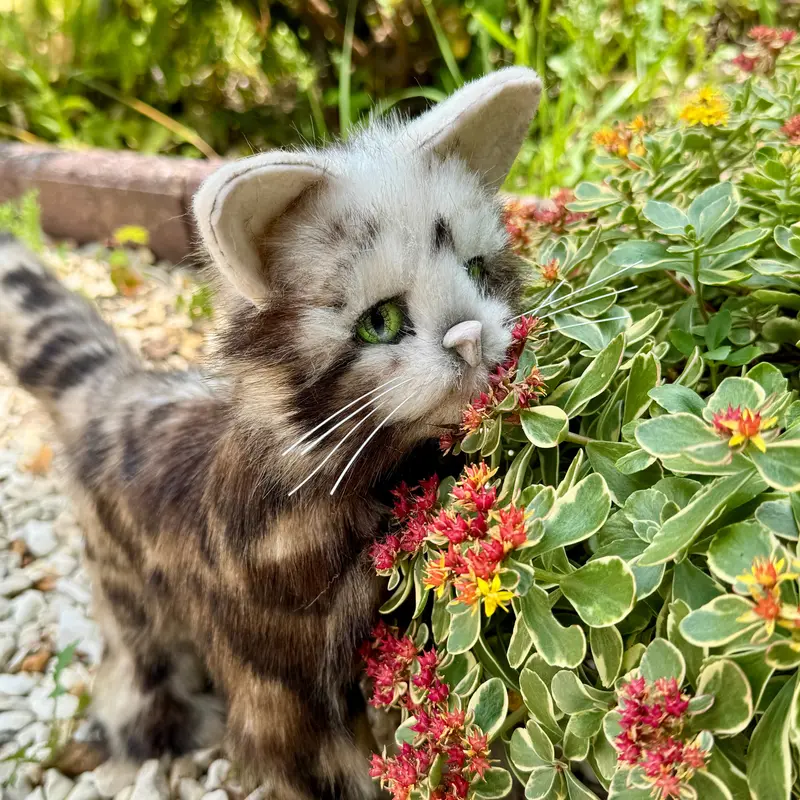 🐾 Chat réaliste de collection – Topaze, inspiration Bengal 🐆