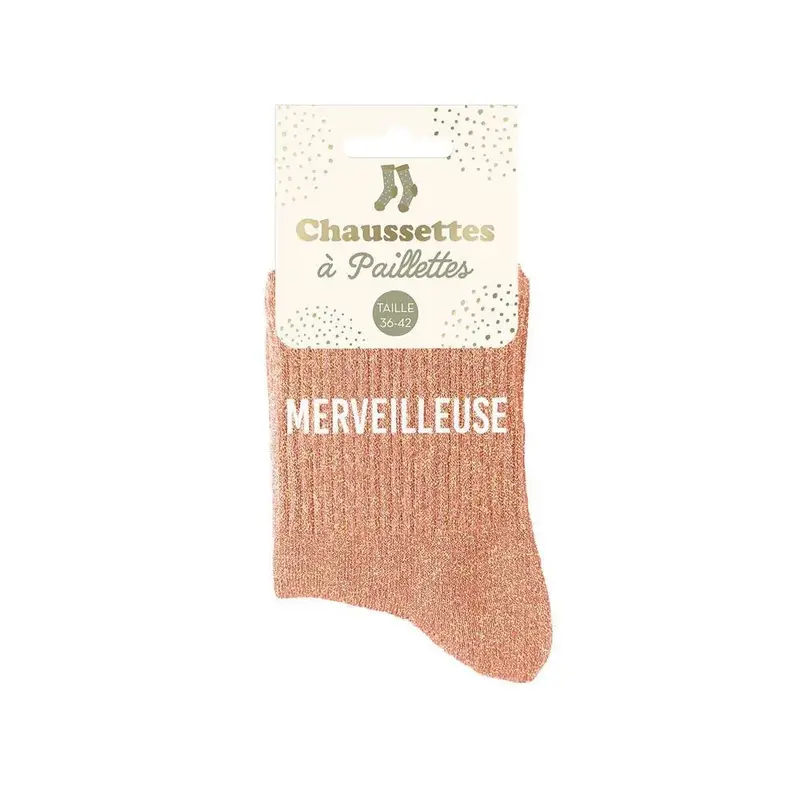 Chaussettes à paillettes « Merveilleuse » – Taille 36-42