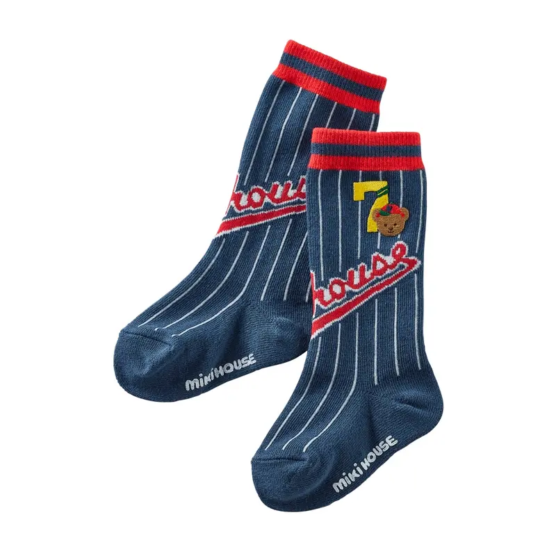 CHAUSSETTES BLEUES STYLE BASEBALL BEAR