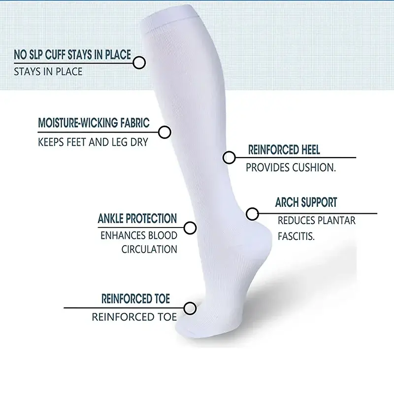 Chaussettes de compression hommes femmes circulation sanguine grossesse sport