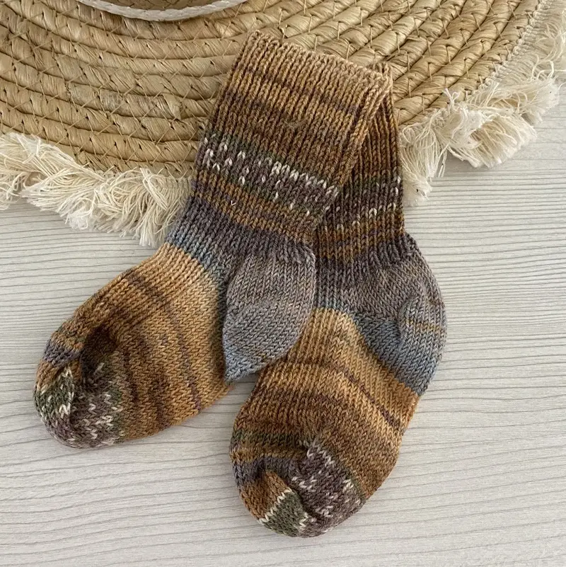 Chaussettes en pure laine pour enfants Hirsch Natur - Terre