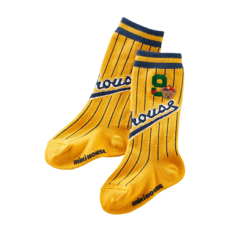CHAUSSETTES JAUNES STYLE BASEBALL BEAR
