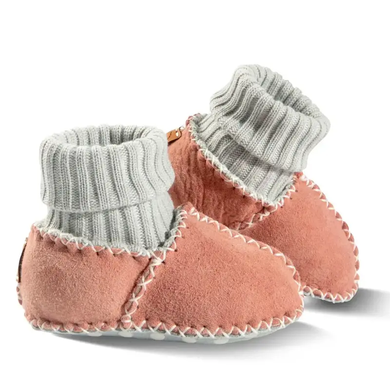 Chaussons Balu en peau d'agneau Fellhof - Poudre