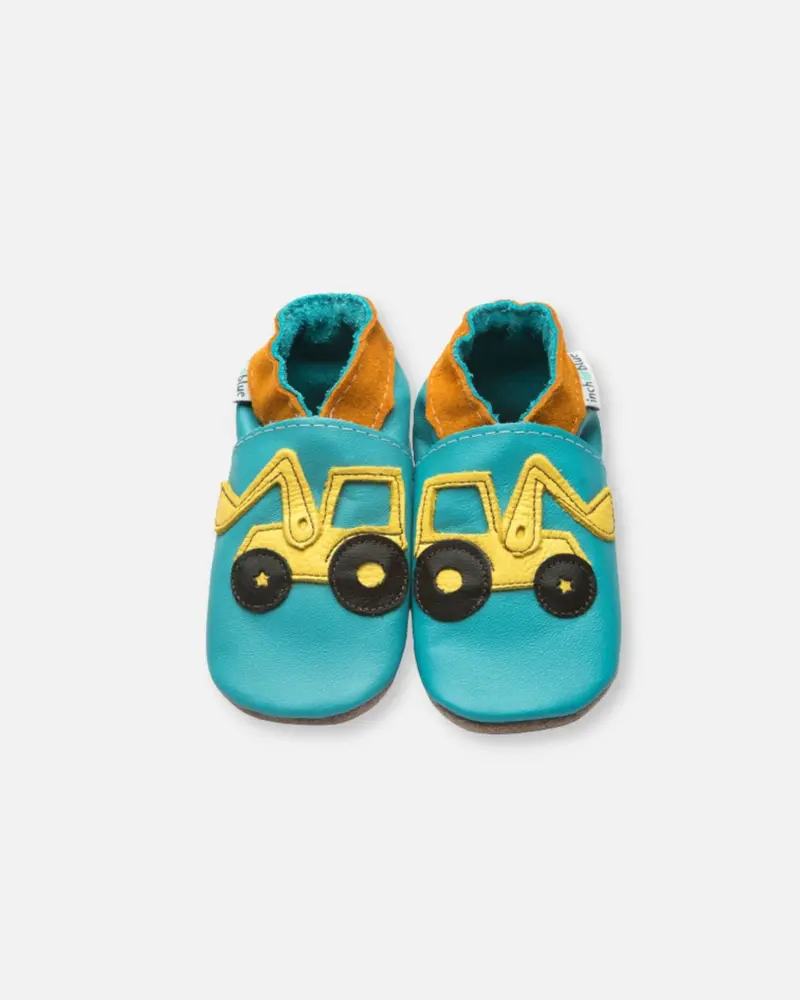 Chaussons bébé cuir turquoise 18-24 mois