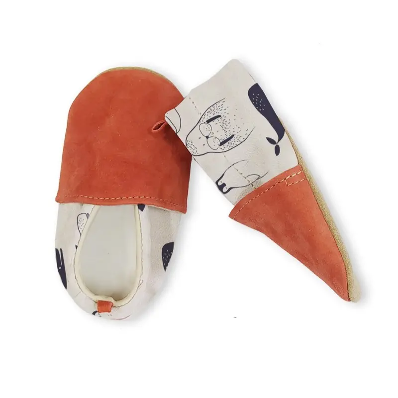 Chaussons bébé en cuir souple Artic