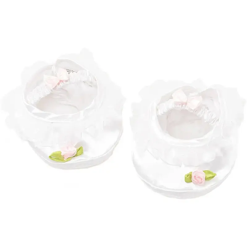 Chaussons blanc satin