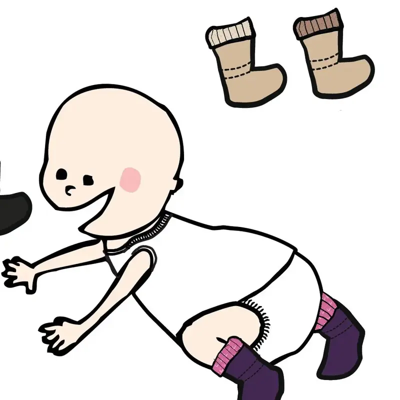 Chaussons de portage bébé en laine mérinos Manymonths - ARTIC