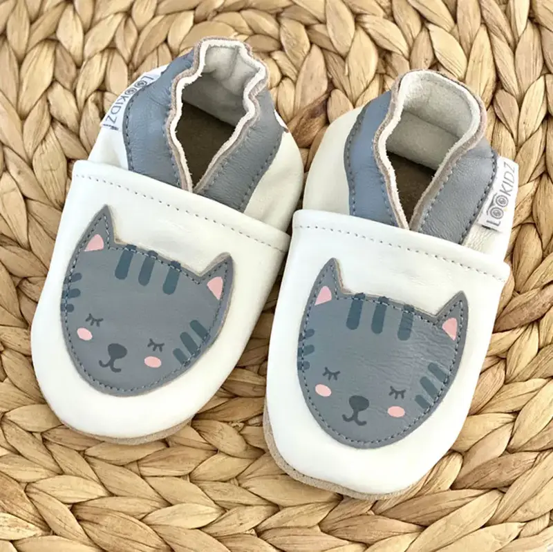Chaussons en cuir souple Lookidz - Sleeping Cat