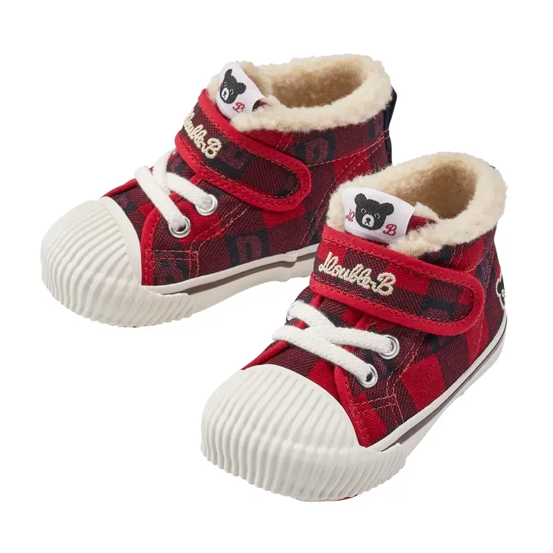 CHAUSSURES ROUGES À CARREAUX DOUBLE B