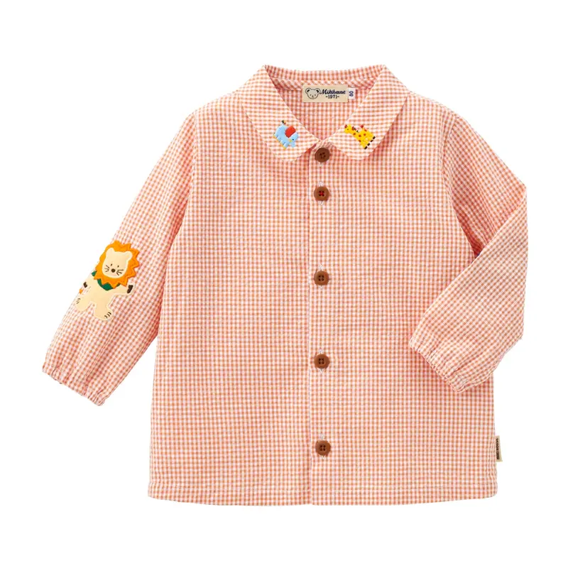 CHEMISE A CARREAUX ORANGE MIKI HOUSE
